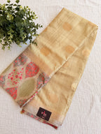 Coin bhutta digi border raw tussar saree