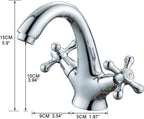 Copper Basin Water Tap Double Handles