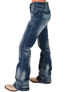 Cowgirl Tuff Turquoise Bootstitch Jeans