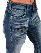 Cowgirl Tuff Turquoise Bootstitch Jeans