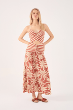 Cropped Crepe Bahia Mix Print Dress_1