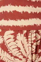 Cropped Crepe Bahia Mix Print Dress
