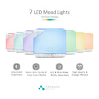 Cube White Wood Essential Oil Diffuser - Asakuki