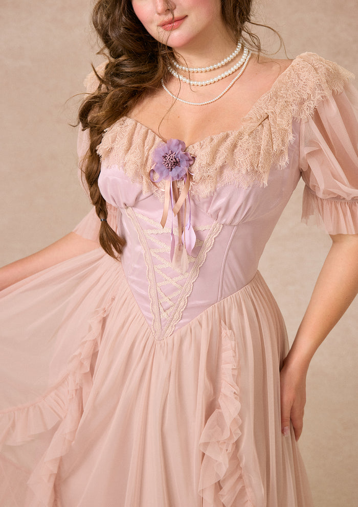 Curve&Plus Violet Mandarin Duck Princess Dress
