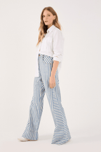 Denim Stripe Twill Pants_4