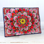 Deruta Geometric Peacock Pattern Rectangle Plate