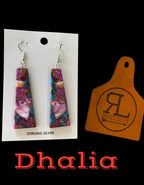 Dhalia Slab Genuine Silver Handmade Sterling Silver Earrings
