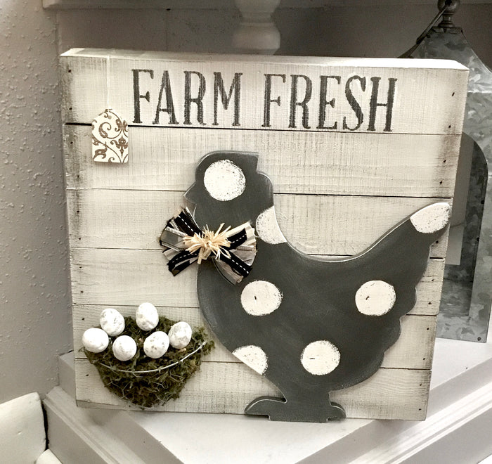 DIY Home Decor - “Farm Fresh” wooden sign
