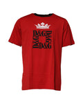 Dolce & Gabbana Red Logo Crown Cotton Crew Neck T-shirt