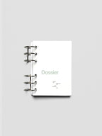 Dossier Planner Dashboard in A6 size shown ring bound.