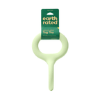 White background with a pale green Large Earth Rated Tug dog toy attached to a dark green cardboard tag.
