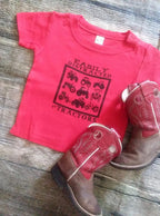 Easily distracted by Tractors tee Red Blue Green kids