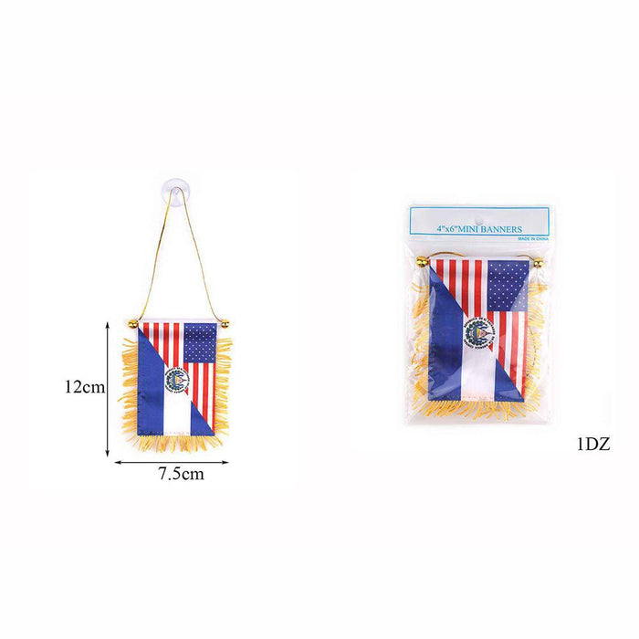 El Salavador Usa Mini Banners 4"x6" (8379) - TRUECOLOR WHOLESALE