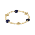 Enewton Signature Cross Admire Gold Pattern 3mm Bead Bracelet - Lapis