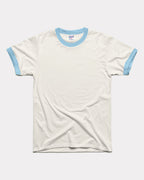 White & Powder Blue Essential Unisex Vintage Ringer T-Shirt