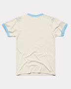 Essential White & Powder Blue Unisex Ringer