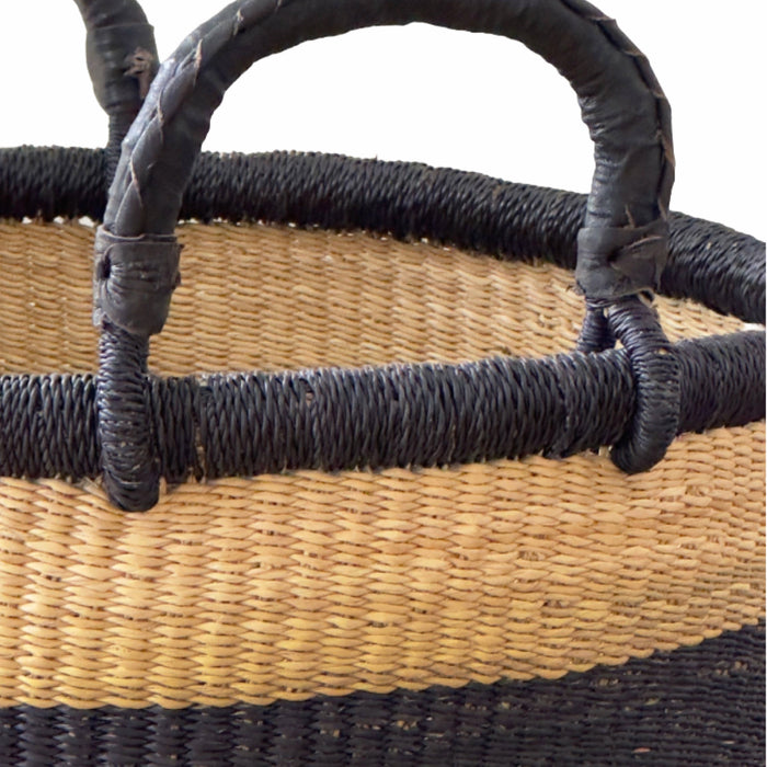 Everything Basket-Natural w/Black Stripe