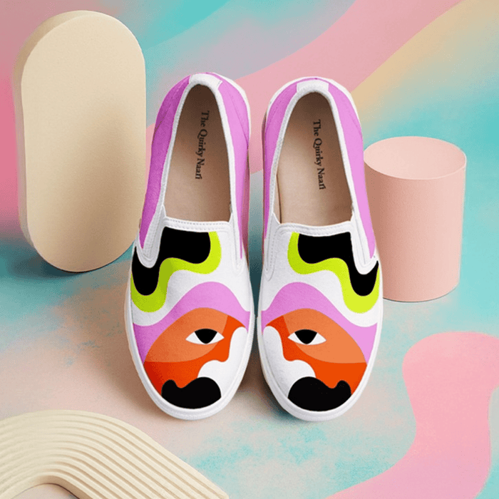 Eye See You Slipons - The Quirky Naari