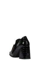 FAITHFUL Jeffrey Campbell Loafer Black Croco Patent