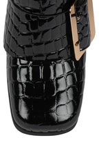 FAITHFUL Jeffrey Campbell Loafer Black Croco Patent