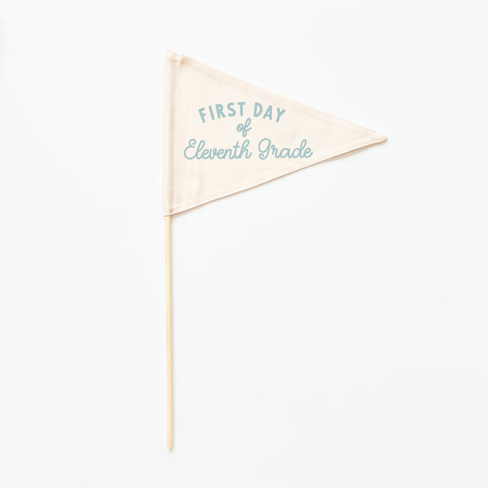 First & Last Day of Eleventh Grade Flags {Blue}