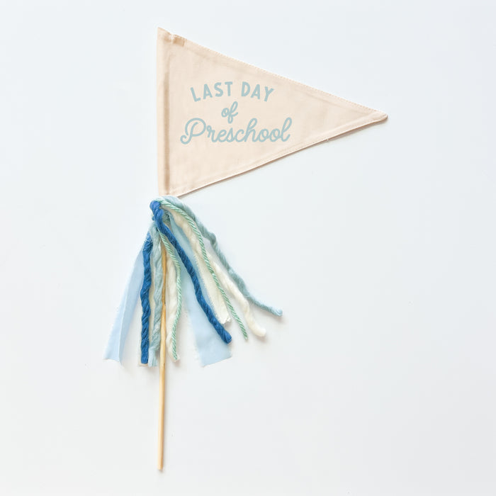 First & Last Day of School Flag Sets: Choose Your Grade (Preschool → 12th) {Blue}