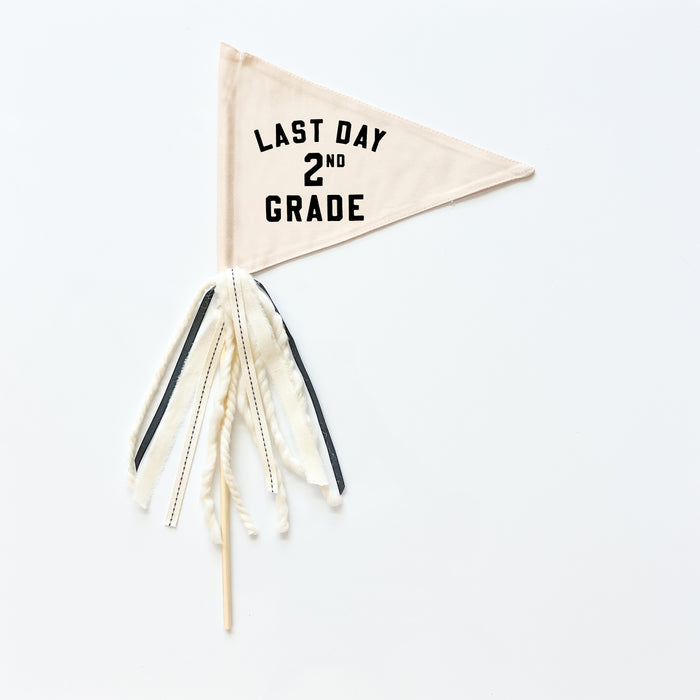 First & Last Day of School Flag Sets: Choose Your Grade (Preschool → 12th) {Black}