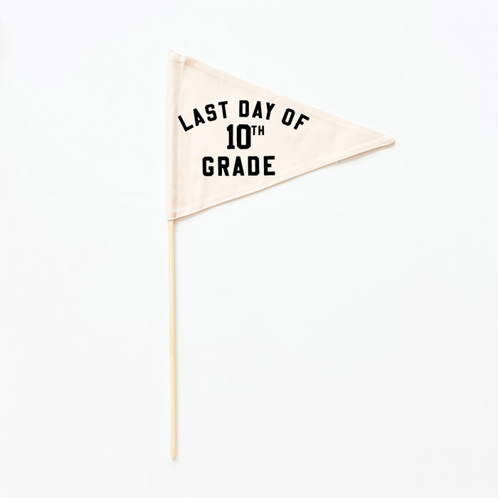 First & Last Day of Tenth Grade Flags {Black}