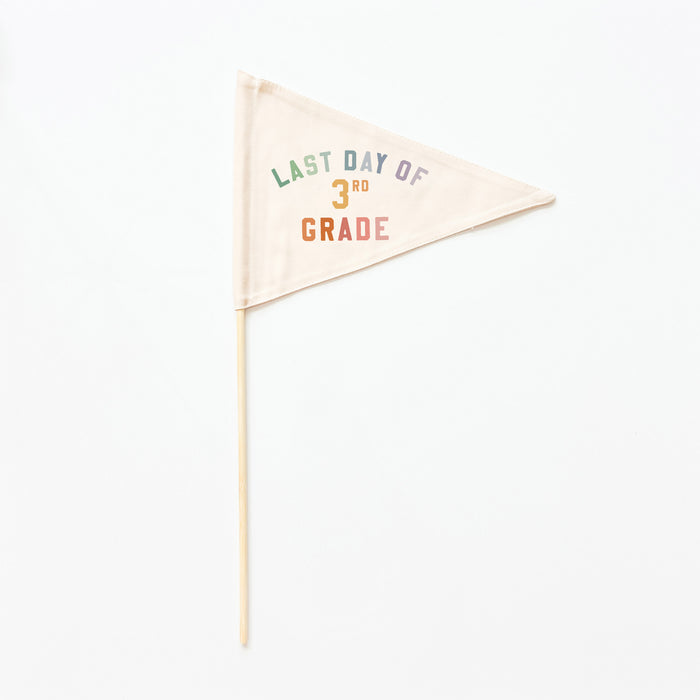 First & Last Day of Third Grade Flags {Rainbow}