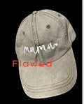 -- FLAWED --Mama Washed Light Green ball cap