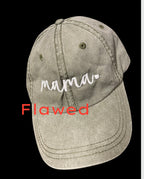 -- FLAWED --Mama Washed Light Green ball cap