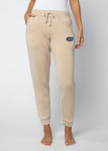 Florida Gators Women's Oatmeal Mid-rise, slim fit, tapered leg Burnout fleece Joggers with Drawstring waistband, side pockets and tapered legs with rub cuffs