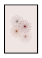 Minimalist design poster by Opposite Wall with Geometric Bouquet abstract graphic design of three floral circles