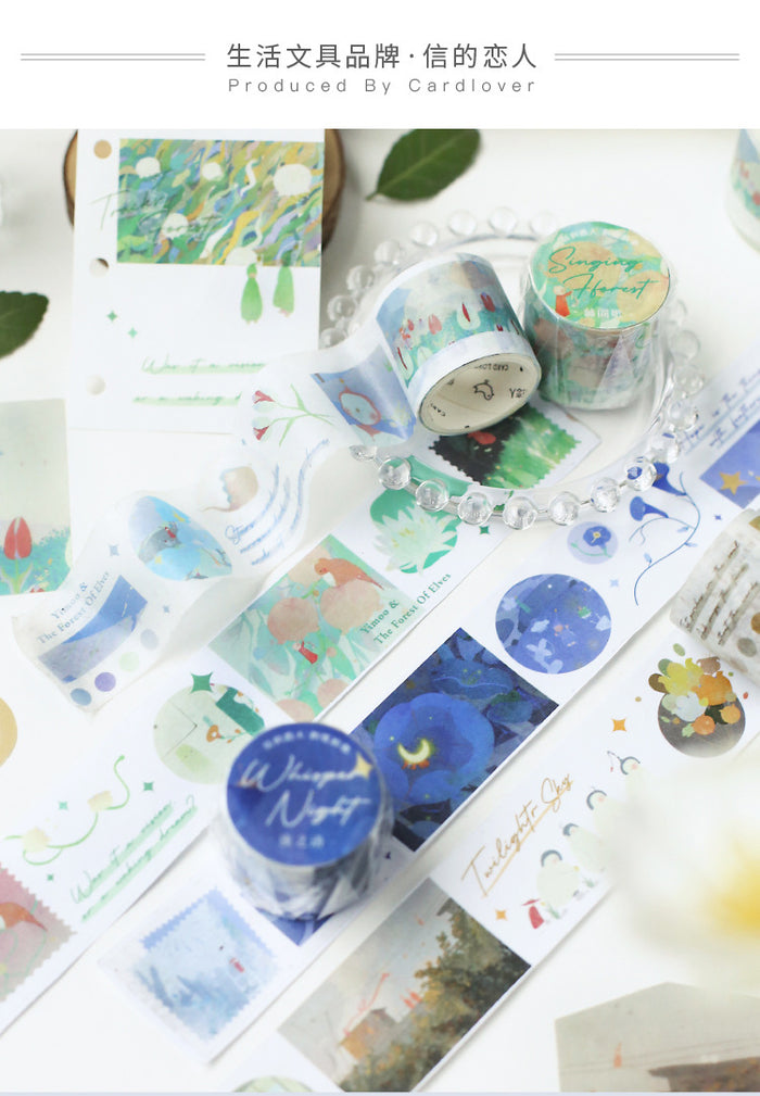 Forest of Elves Masking Tape (4 Design) - Original Kawaii Pen