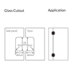FORGE SHOWER HINGE GLASS TO GLASS 180 Degrees 10mm glass - Image 26