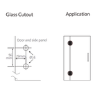 FORGE SHOWER HINGE GLASS TO GLASS BIFOLD 10mm glass - Image 2