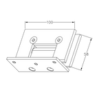 FORGE SHOWER HINGE HEAVY DUTY GLASS TO WALL L-SHAPE 90 Degrees - Image 16