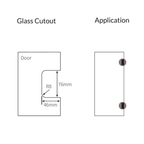 FORGE SHOWER HINGE HEAVY DUTY GLASS TO WALL L-SHAPE 90 Degrees - Image 17