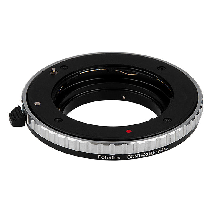 Fotodiox Lens Mount Adapter - Select Contax G SLR Lens to Micro Four Thirds (MFT, M4/3) Mount Mirrorless Camera Body with Built-In Focus Control Dial
