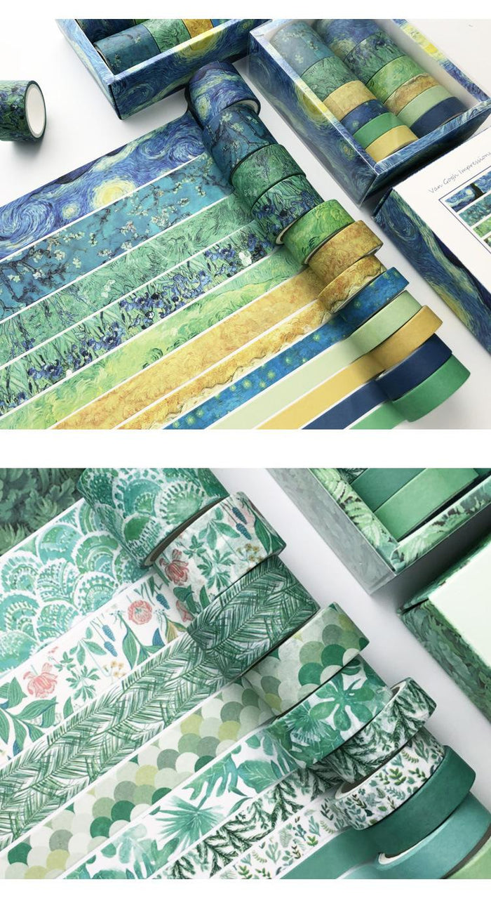 Fresh Green Forest Washi Tape Set - Limited Edition - Original Kawaii Pen