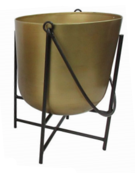 Gold Candle Pot with Wax