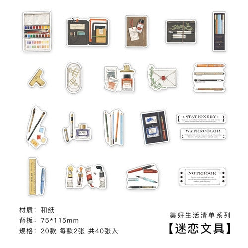 Good Life Series Stickers (4 Designs) - Original Kawaii Pen
