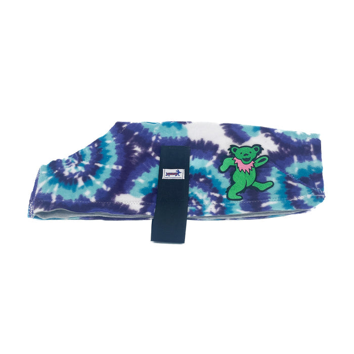 Grateful Dead Blue Tie Dye Fleece Dog Coat