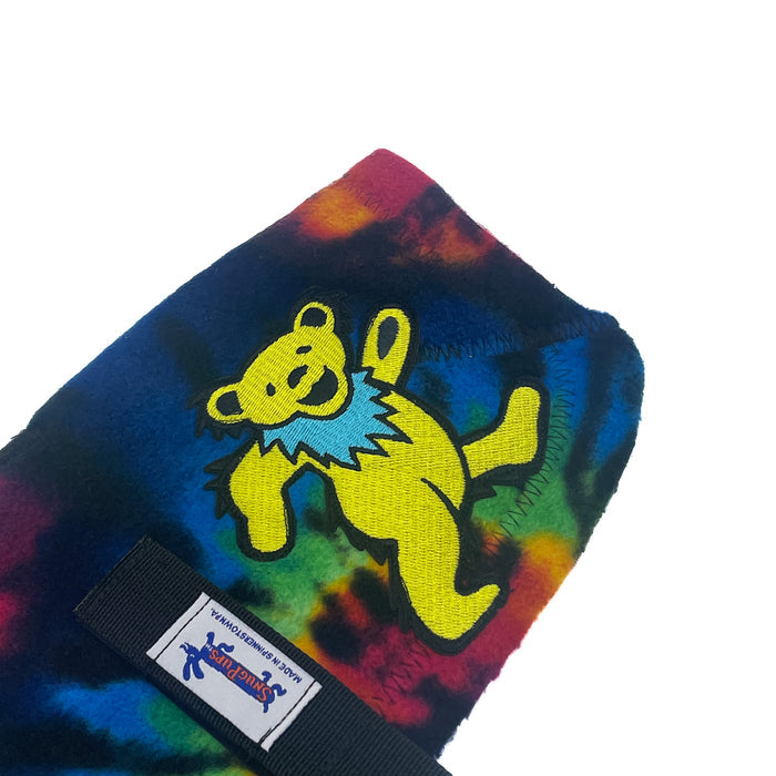 Grateful Dead Dancing Bear Tie Dye Fleece Dog Coat