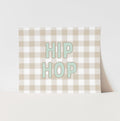 {Grey Check} Hip Hop Art Print