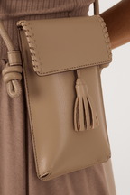 Grey Mirante Cellphone Magnet Closure Crossbody Bag_4