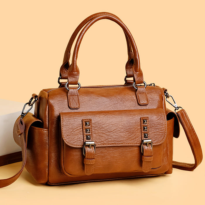 H2080 - Retro Crossbody Satchel Handbag