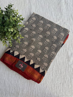 Half and Half Maheswari border chanderi saree