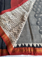 Half and Half Maheswari border chanderi saree