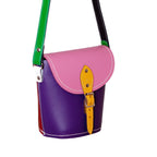 Handmade Leather Barrel Bag - Classic Kaleidoscope - Bascora